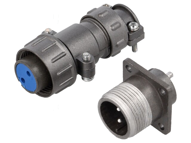 Connector: rond; contact,stekker; DS1110-08; PIN: 2; met kabelklem Connector: rond; contact,stekker; DS1110-08; PIN: 2; met kabelklem